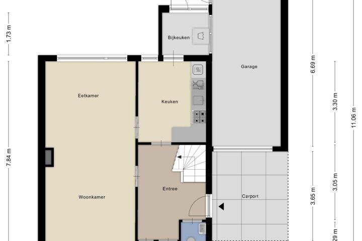Plattegrond – Dingspelstraat 27, Gieten