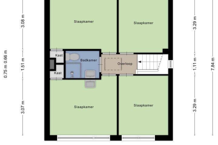 Plattegrond – Dingspelstraat 27, Gieten