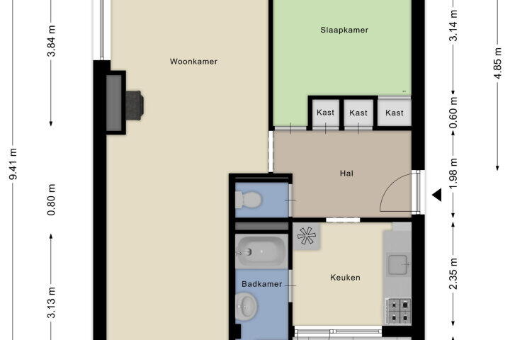 Plattegrond – Directeur Moerlandsstraat 20, Boskoop