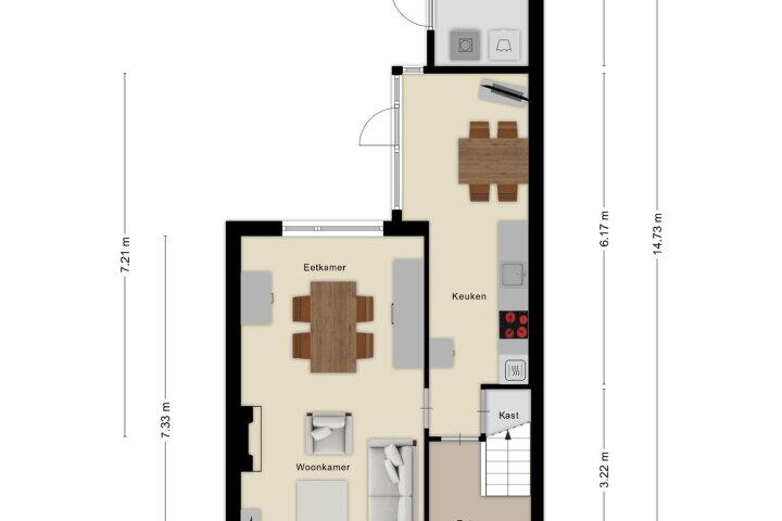Plattegrond – Doctor Mollerlaan 47, Roosendaal