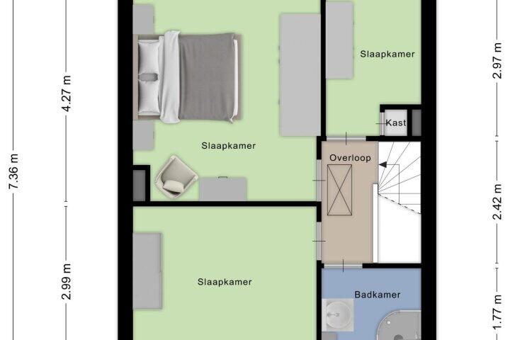 Plattegrond – Doctor Mollerlaan 47, Roosendaal