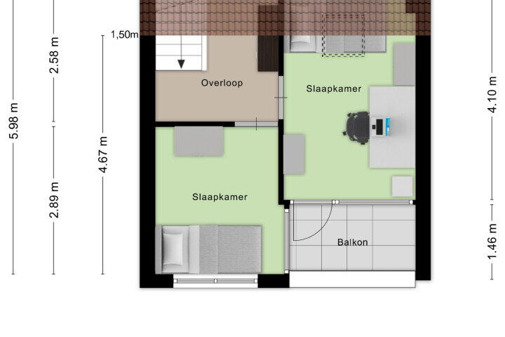 Plattegrond – Doctor Schaepmanlaan 1 C, Roosendaal