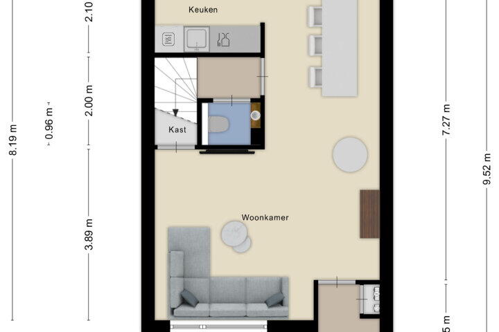 Plattegrond – Doctor Schaepmanlaan 1 D, Roosendaal