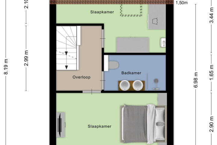 Plattegrond – Doctor Schaepmanlaan 1 D, Roosendaal