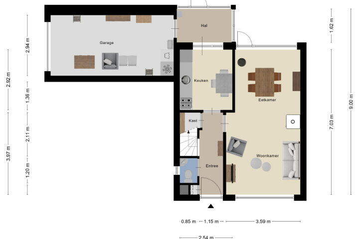 Plattegrond – Doctor Schaepmanlaan 33, Roosendaal