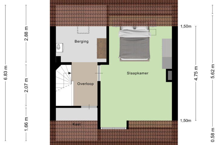 Plattegrond – Doctor Schaepmanlaan 33, Roosendaal