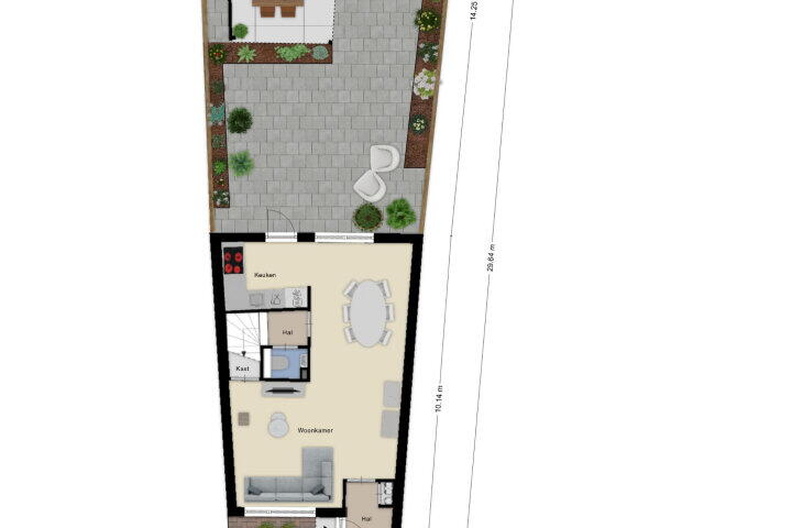 Plattegrond – Doctor Schaepmanlaan 7 B, Roosendaal