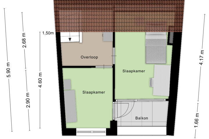 Plattegrond – Doctor Schaepmanlaan 7 B, Roosendaal