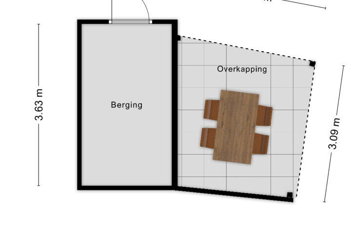 Plattegrond – Doctor Schaepmanlaan 7 B, Roosendaal