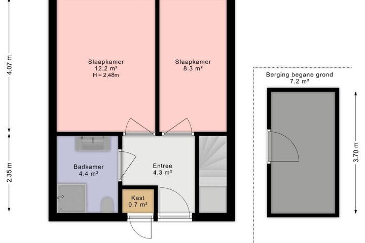 Plattegrond – Dodaarsoever 45, Den Haag