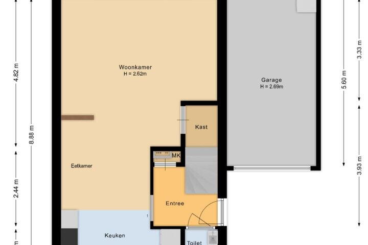 Plattegrond – Doerianstraat 6, Almere