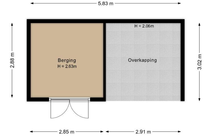 Plattegrond – Doerianstraat 6, Almere