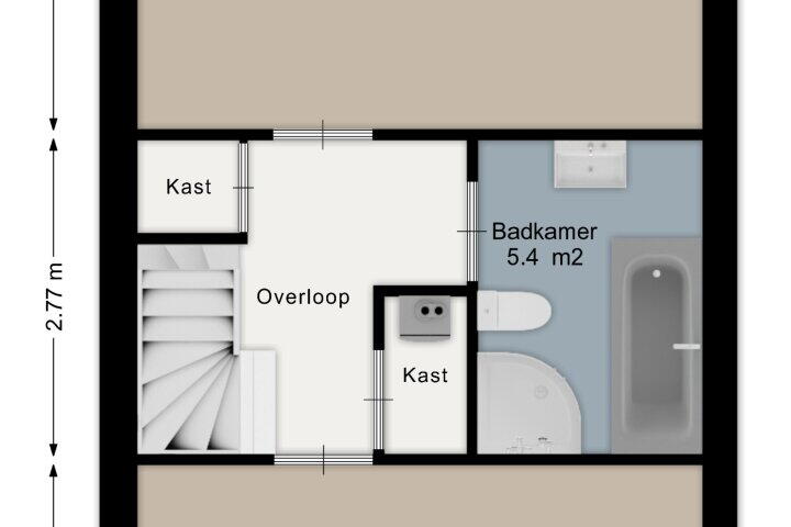Plattegrond – Doevenkamp 50, Assen