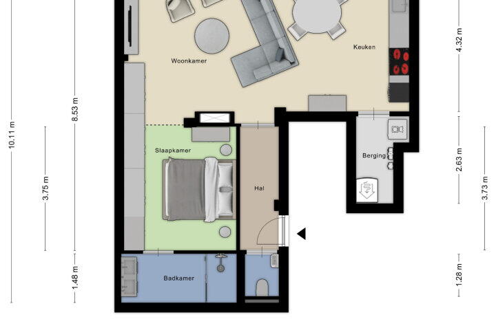 Plattegrond – Dokter Brabersstraat 20 A, Roosendaal