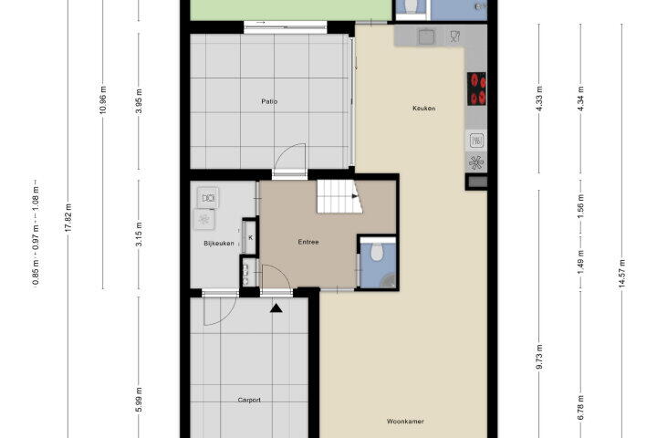 Plattegrond – Dokter P. Franssenstraat 10, Wijchen