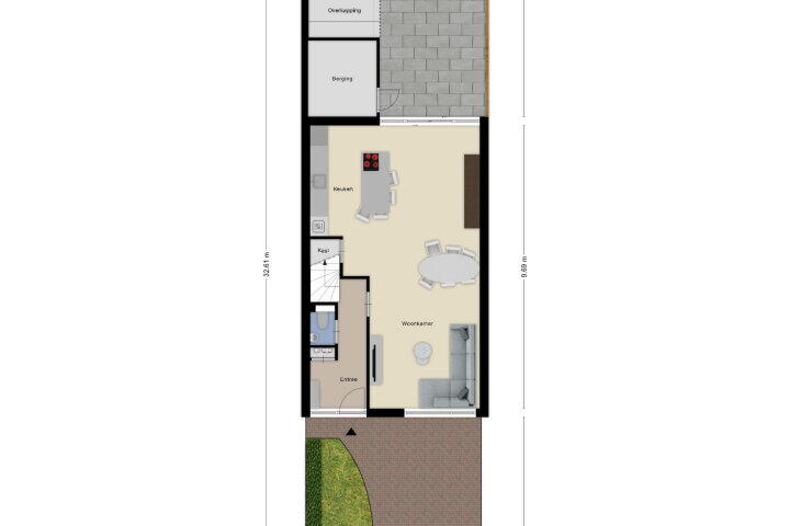 Plattegrond – Dolomietdijk 5, Roosendaal