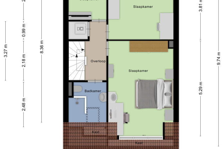 Plattegrond – Dolomietdijk 5, Roosendaal