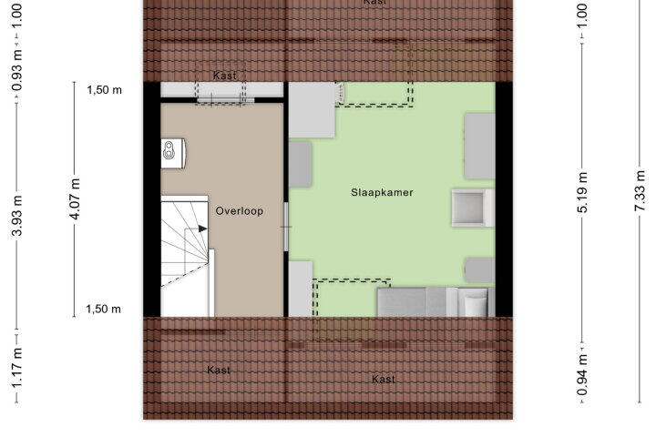 Plattegrond – Dolomietdijk 5, Roosendaal