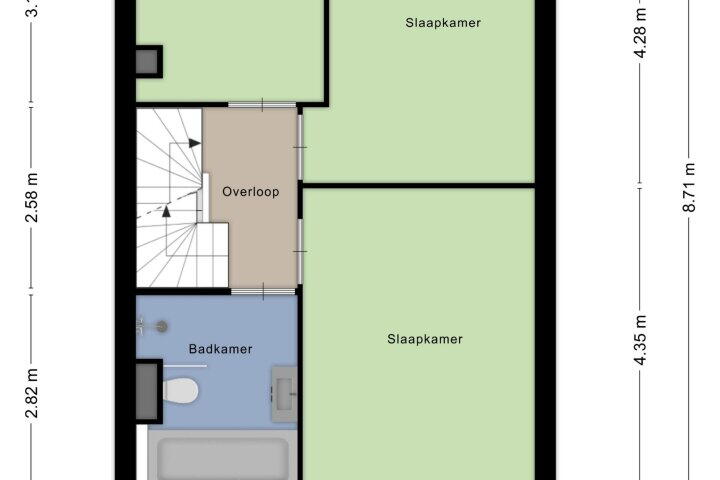 Plattegrond – Dolomieten 18, Assendelft