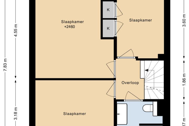 Plattegrond – Donauring 59, Veghel