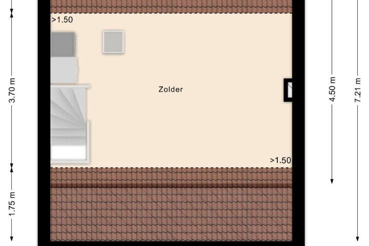 Plattegrond – Dongestraat 17, Beverwijk