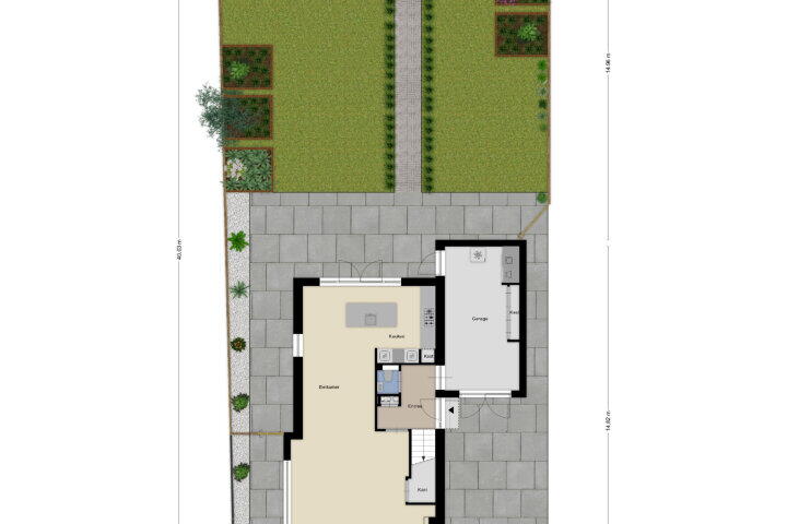 Plattegrond – Donkerstraat 40, Wijchen