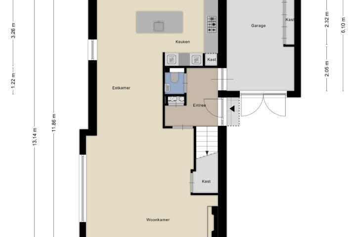 Plattegrond – Donkerstraat 40, Wijchen