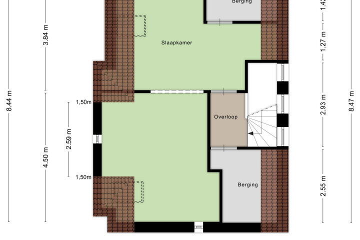 Plattegrond – Donkerstraat 40, Wijchen