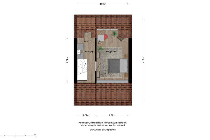Plattegrond – Doornbos 77, Rijen