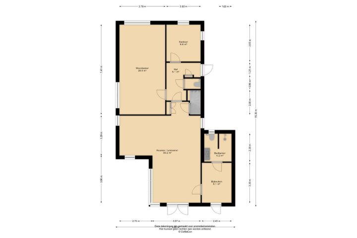 Plattegrond – Dorpbroekstraat 33, Meerlo