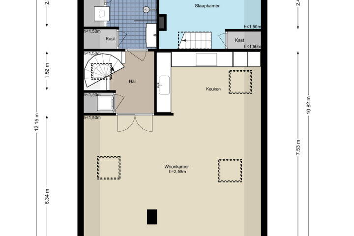 Plattegrond – Dorpsstraat 29, Amstelveen