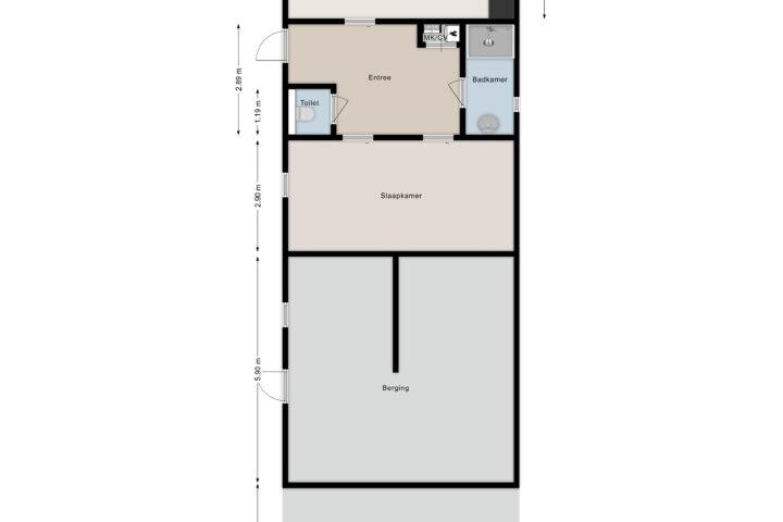 Plattegrond – Dorpsstraat 55, Nijeveen