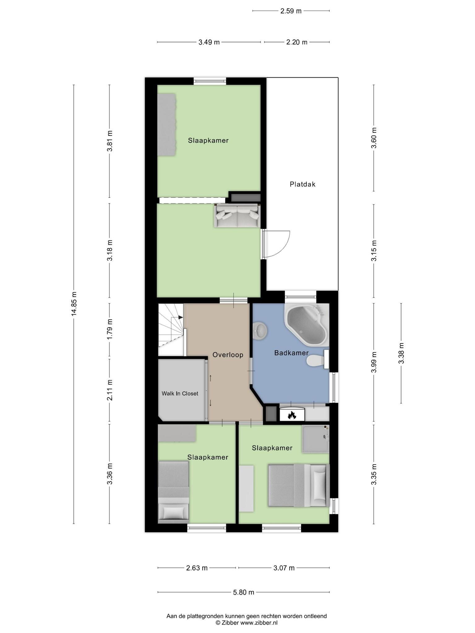 Plattegrond 3 - Dorpsstraat 57, Nispen