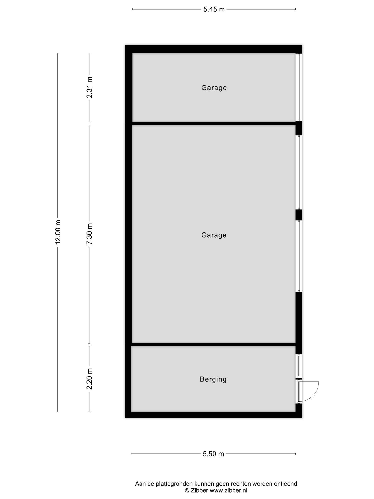 Plattegrond 6 - Dorpsstraat 57, Nispen