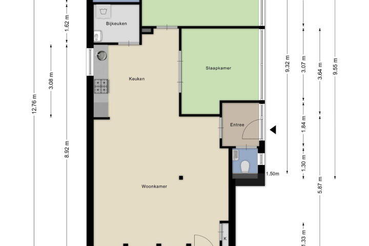 Plattegrond – Dorpsstraat 138, Castricum