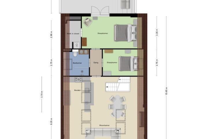 Plattegrond – Dorpsstraat 25 A, Nispen