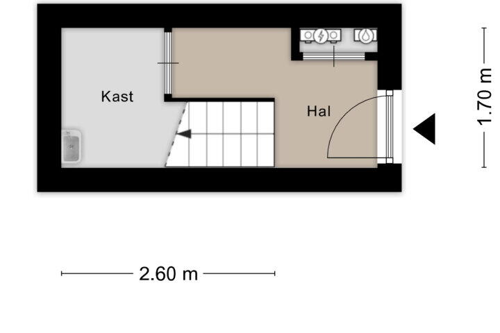 Plattegrond – Dorpsstraat 25 A, Nispen
