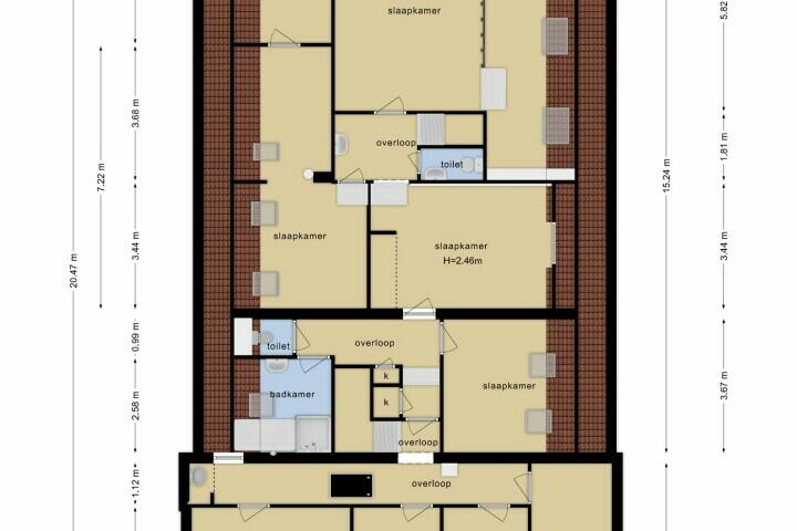 Plattegrond – Dorpsstraat 27, Slijk-Ewijk