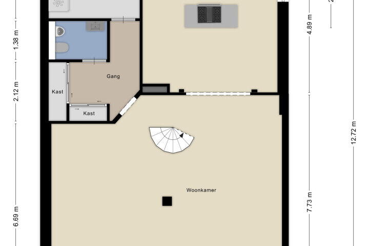 Plattegrond – Dorpsstraat 43, Moordrecht