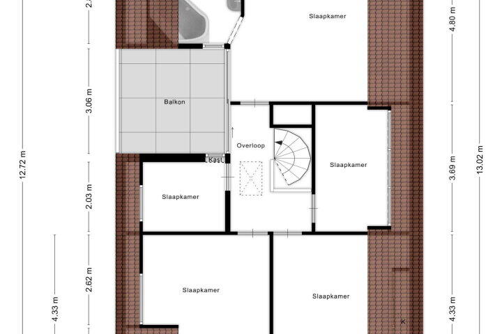 Plattegrond – Dorpsstraat 43, Moordrecht