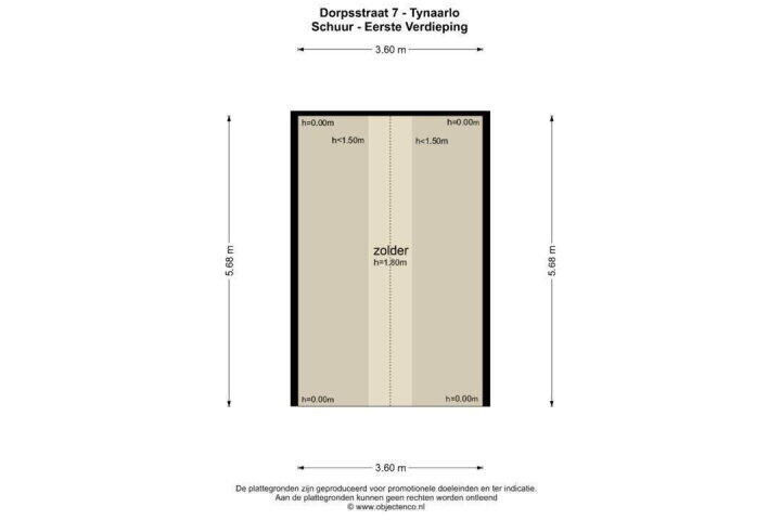 Plattegrond – Dorpsstraat 7, Tynaarlo