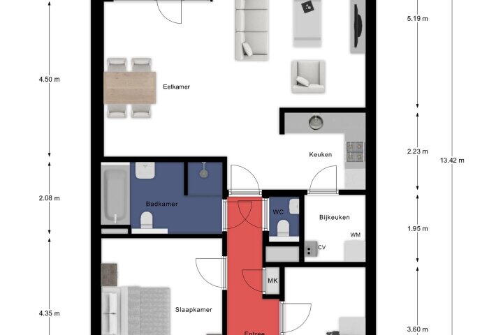 Plattegrond – Dorpstraat 17 b, Heythuysen