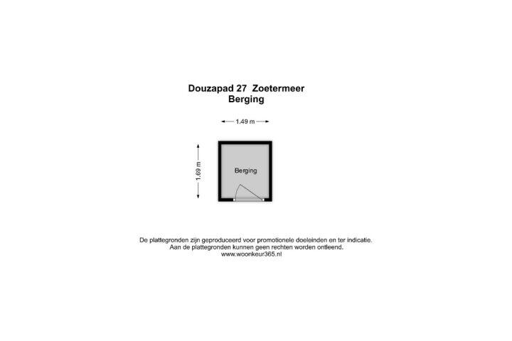 Plattegrond – Douzapad 27, Zoetermeer