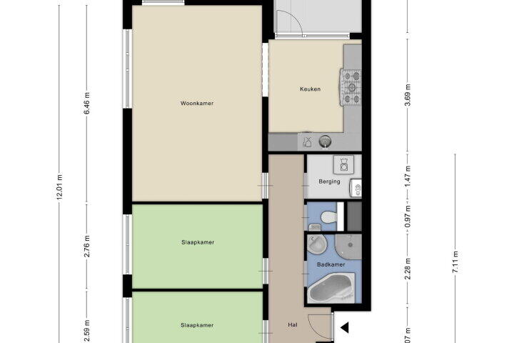 Plattegrond – Dr. A.D. Sacharovlaan 41, Alphen aan den Rijn