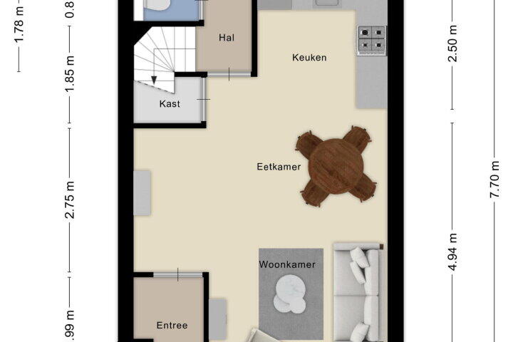 Plattegrond – Dragonberg 49, Roosendaal