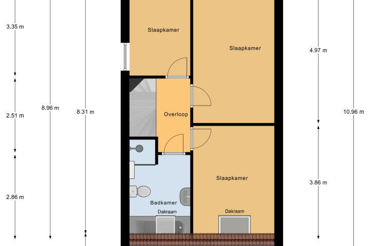 Plattegrond – Drakensteynlaan 18, Koudekerke