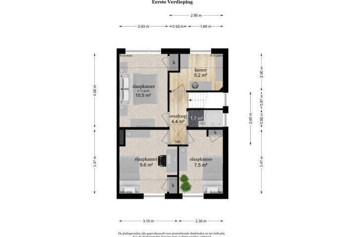 Plattegrond – Dr Brevéestraat 67, Bunnik