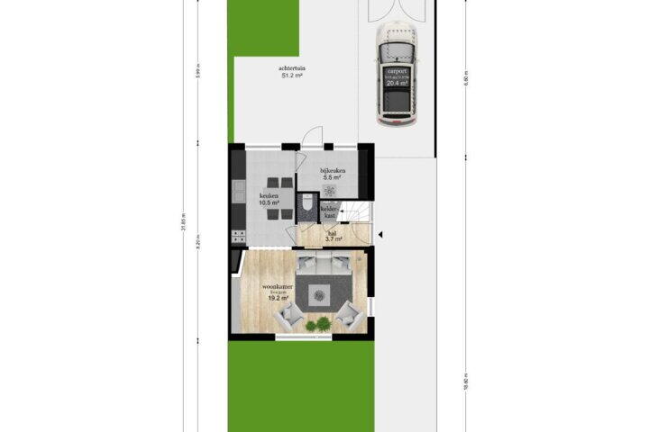 Plattegrond – Dr Brevéestraat 67, Bunnik