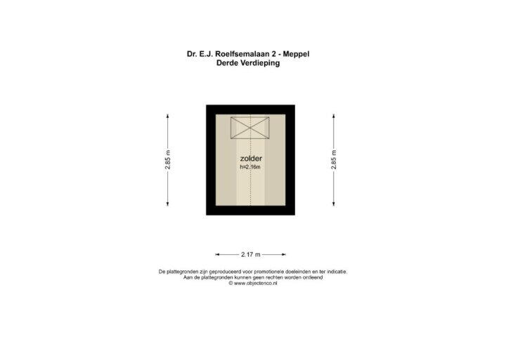 Plattegrond – Dr. E.J. Roelfsemalaan 2, Meppel