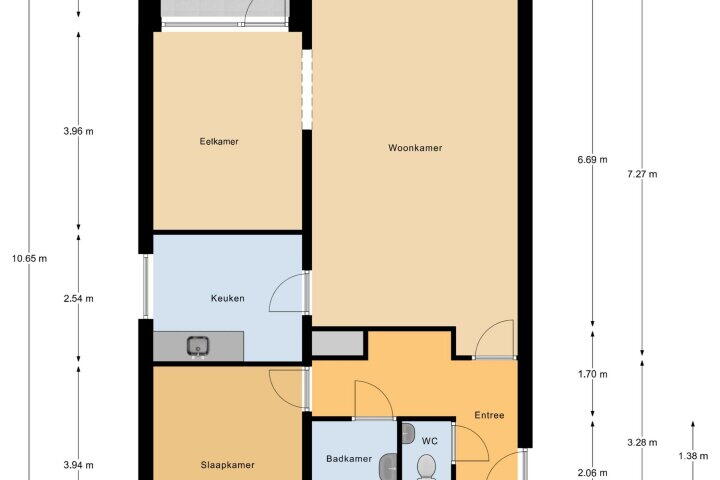 Plattegrond – Drieoortsput 105, Heerlen